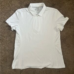 Women's White Short Sleeve Polo Shirt